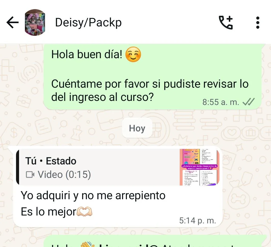Experiencia sobre el pack de papelería