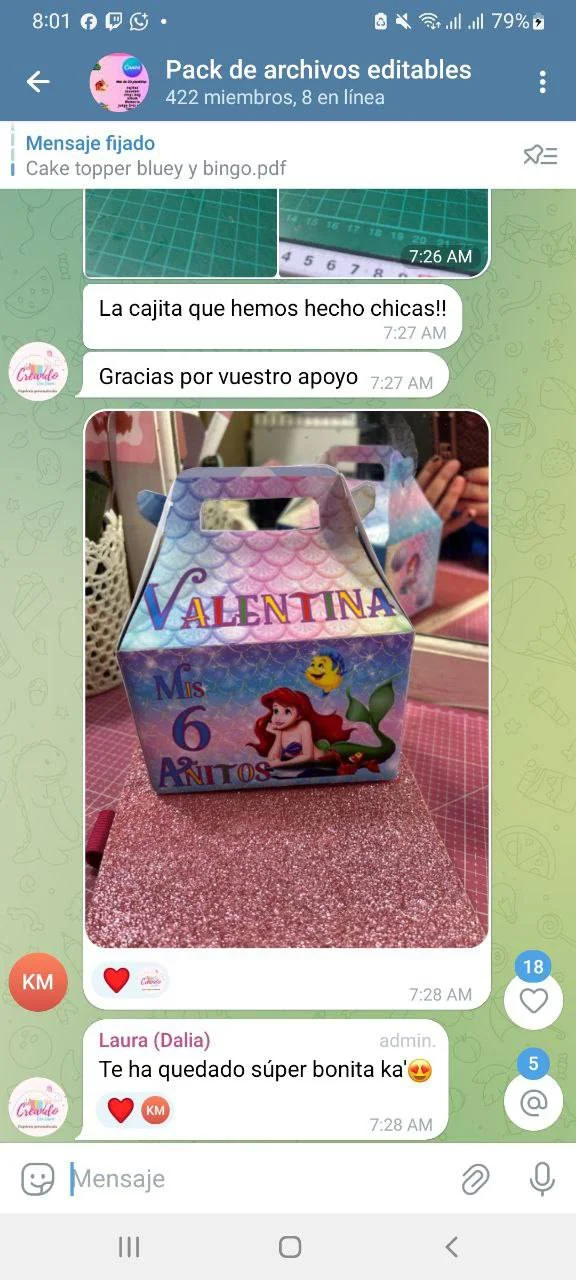 Creación de papelería compartida por una compradora