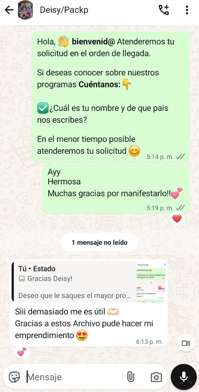 Testimonio de una integrante de la comunidad